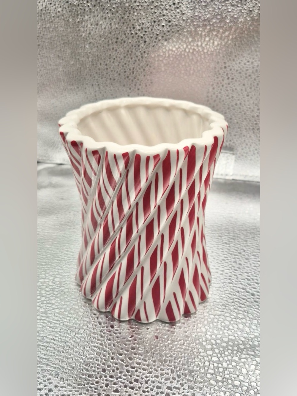 Vintage Christmas Vase - Candy Cane Decor Dish or Centerpiece by Teleflora